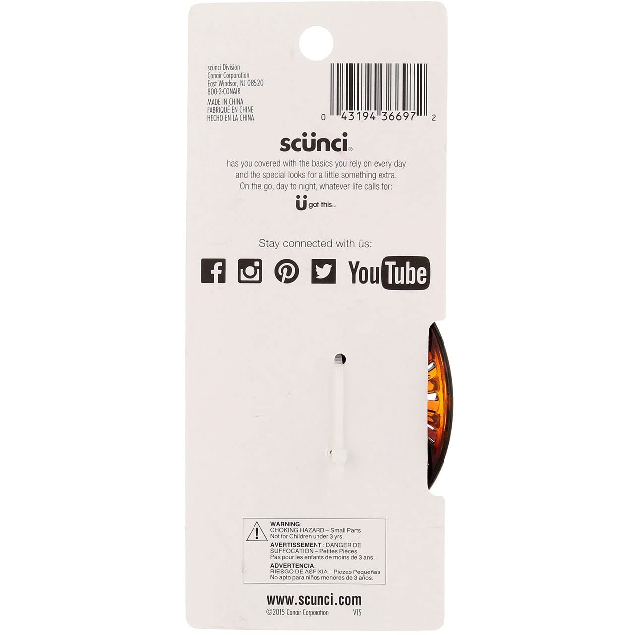 Scunci No Slip Grip All Day Hold Hair Claw Clip Jaw For Thick Hair